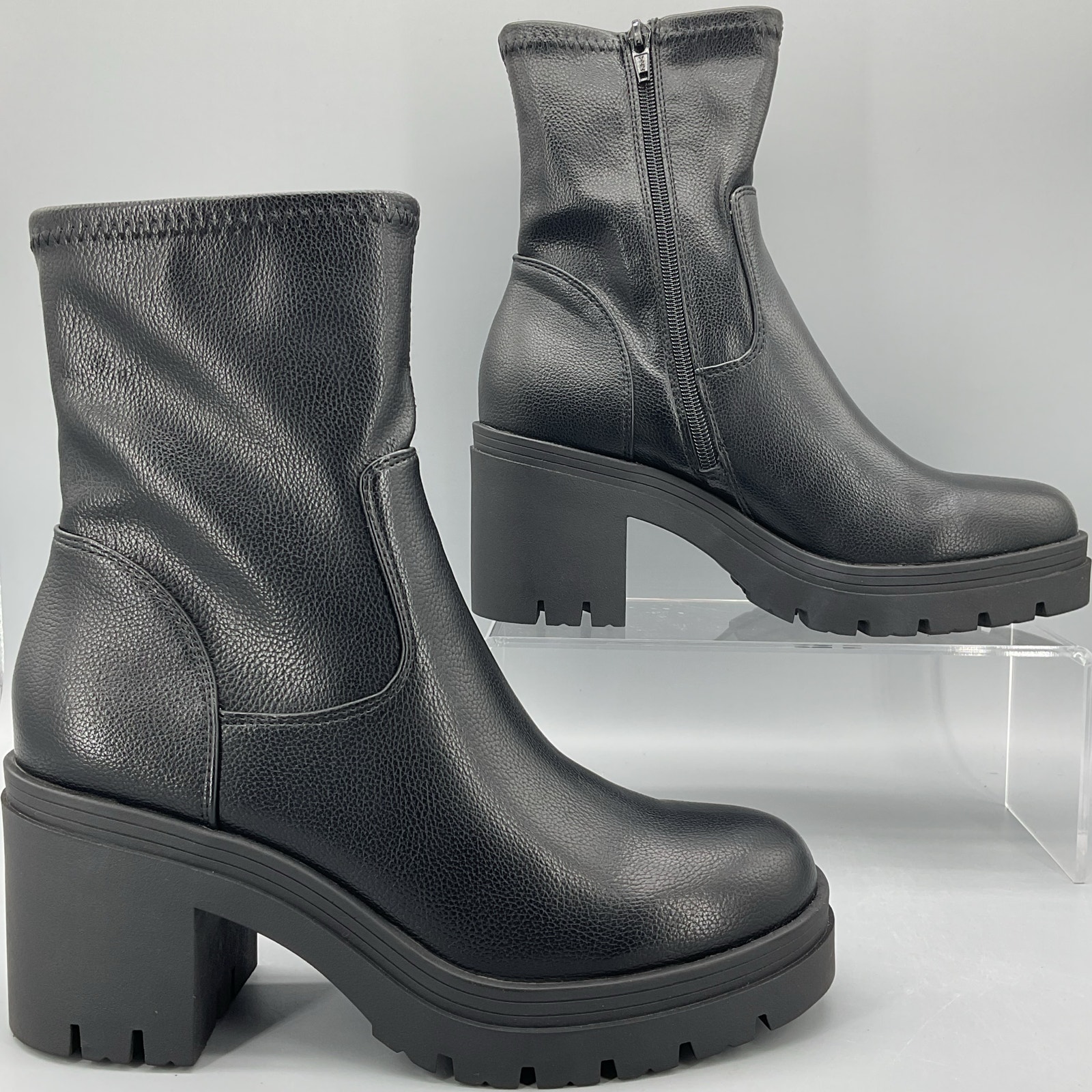 New Sun + Stone Women’s Veronaa Stretch Lug Boots Black Size 9m